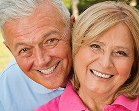 smiling older couple