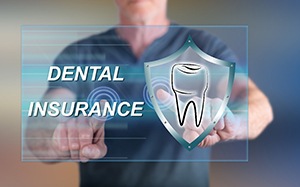 Dental insurance on digital screen
