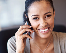 woman talking on phone